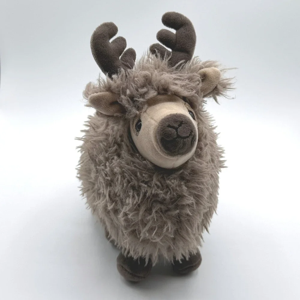 Jellycat Rolbie Reindeer Plush Stuffed Animal Brown Shaggy Holiday Retired SMALL
